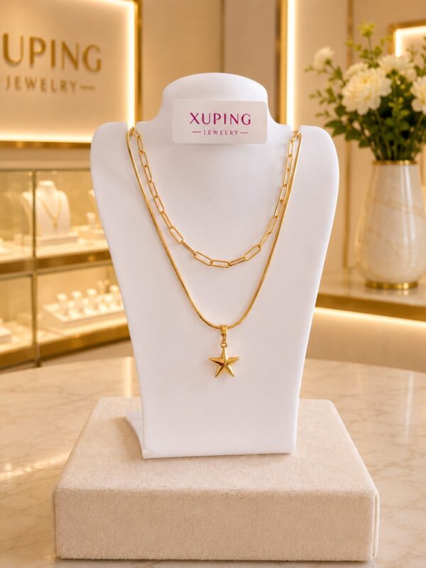 collar estrella doble caida xuping jewerly rose