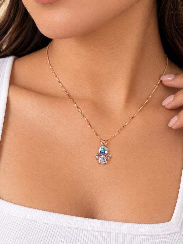 Collar ángel tornasol xuping jewerly jing jing rose