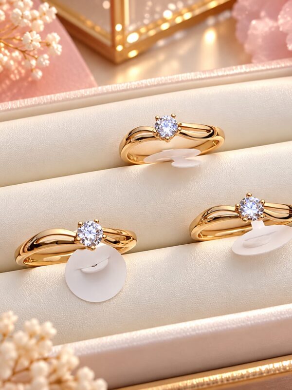 anillo talla 7,8 circon xuping jewerly rose