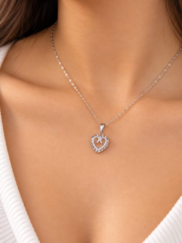 dije corazon circon xuping jewerly plateado